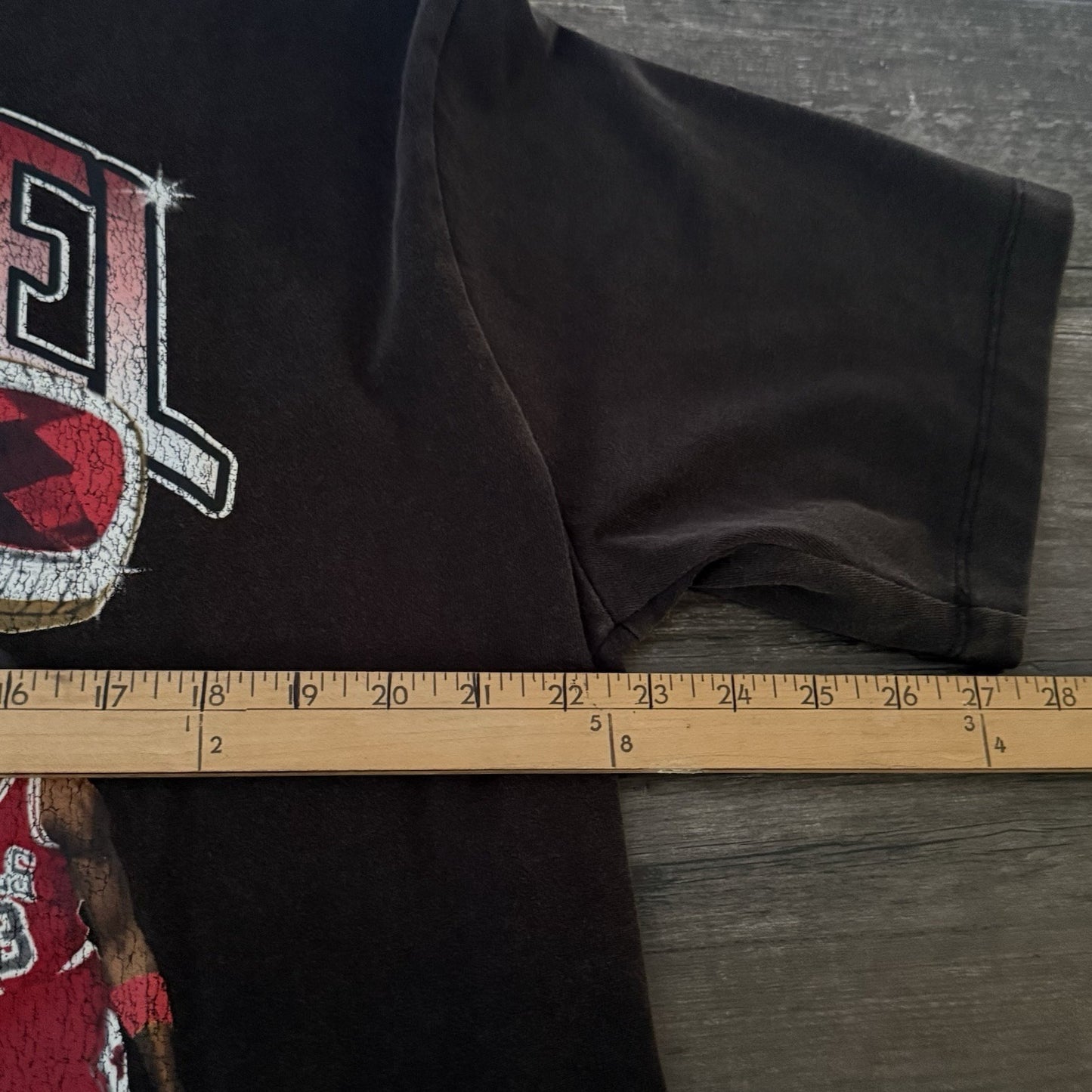 AIR JORDAN RINGS HEAVYWEIGHT 'DISTRESSED' TEE T-SHIRT SZ M OVERSIZED BASKETBALL Yesterday's Fits Clothing Fashion Vintage Streetwear Fashion Item