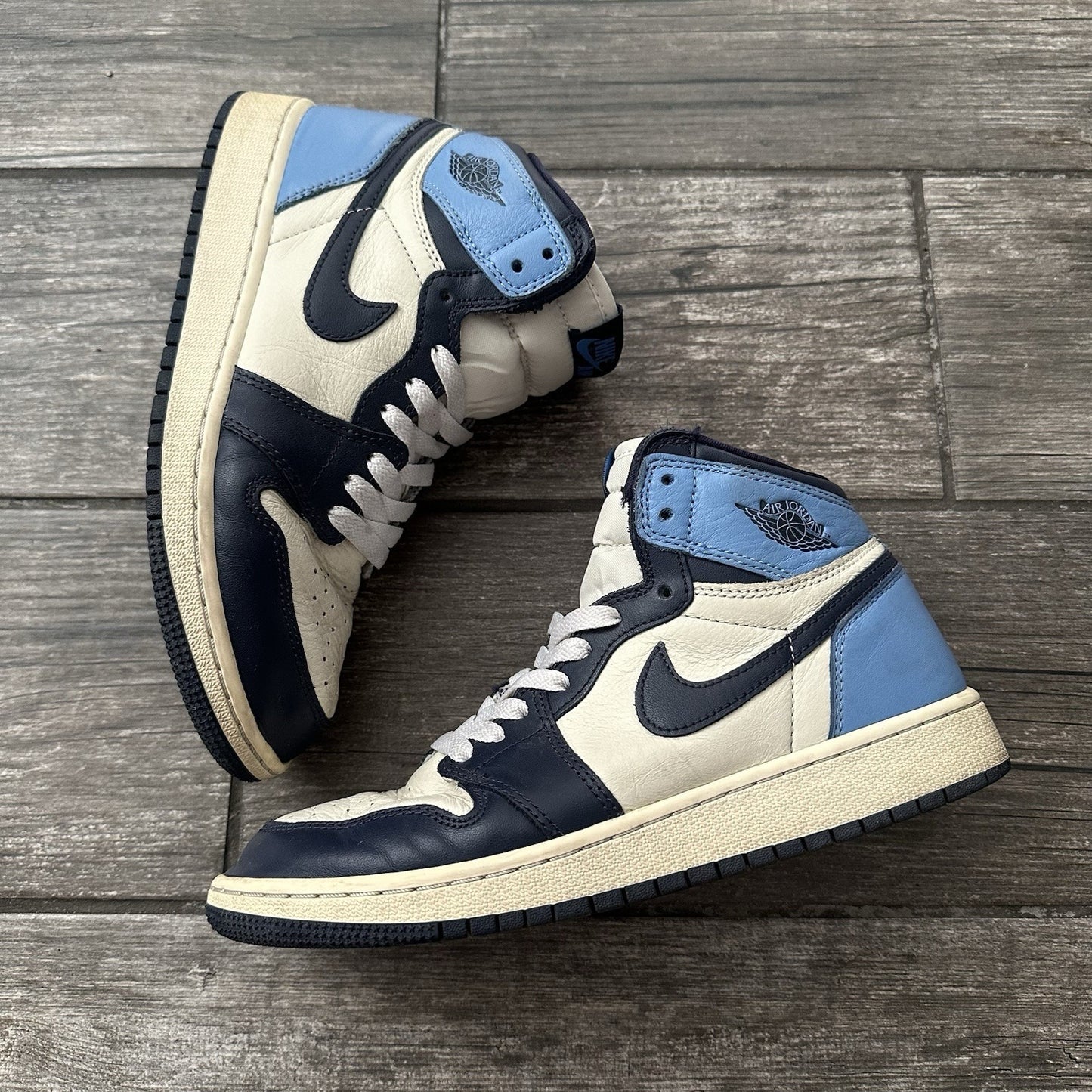 AIR JORDAN 1 HIGH OBSIDIAN GS 575441 140 NO BOX SZ 6Y YOUTH SNEAKERS BLUE S1 Yesterday's Fits Clothing Fashion Vintage Streetwear Fashion Item