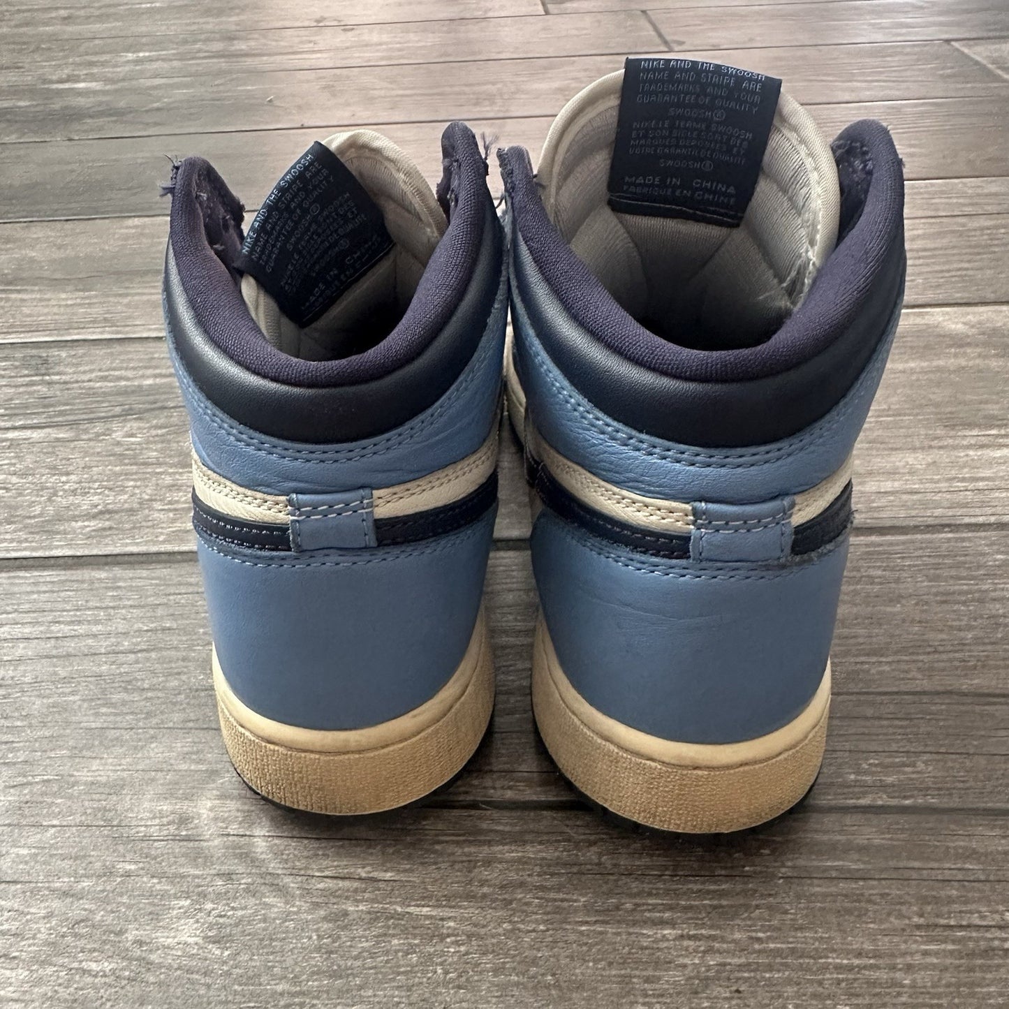 AIR JORDAN 1 HIGH OBSIDIAN GS 575441 140 NO BOX SZ 6Y YOUTH SNEAKERS BLUE S1 Yesterday's Fits Clothing Fashion Vintage Streetwear Fashion Item