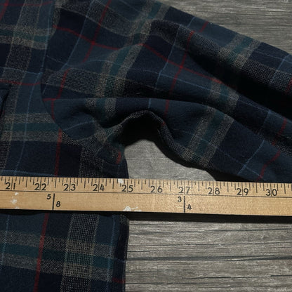 VTG PENDLETON 60s WOOL LOOP COLLAR GREEN BLUE PLAID BUTTON LONG SLEEVE SHIRT 2XL Yesterday's Fits Clothing Fashion Vintage Streetwear Fashion Item