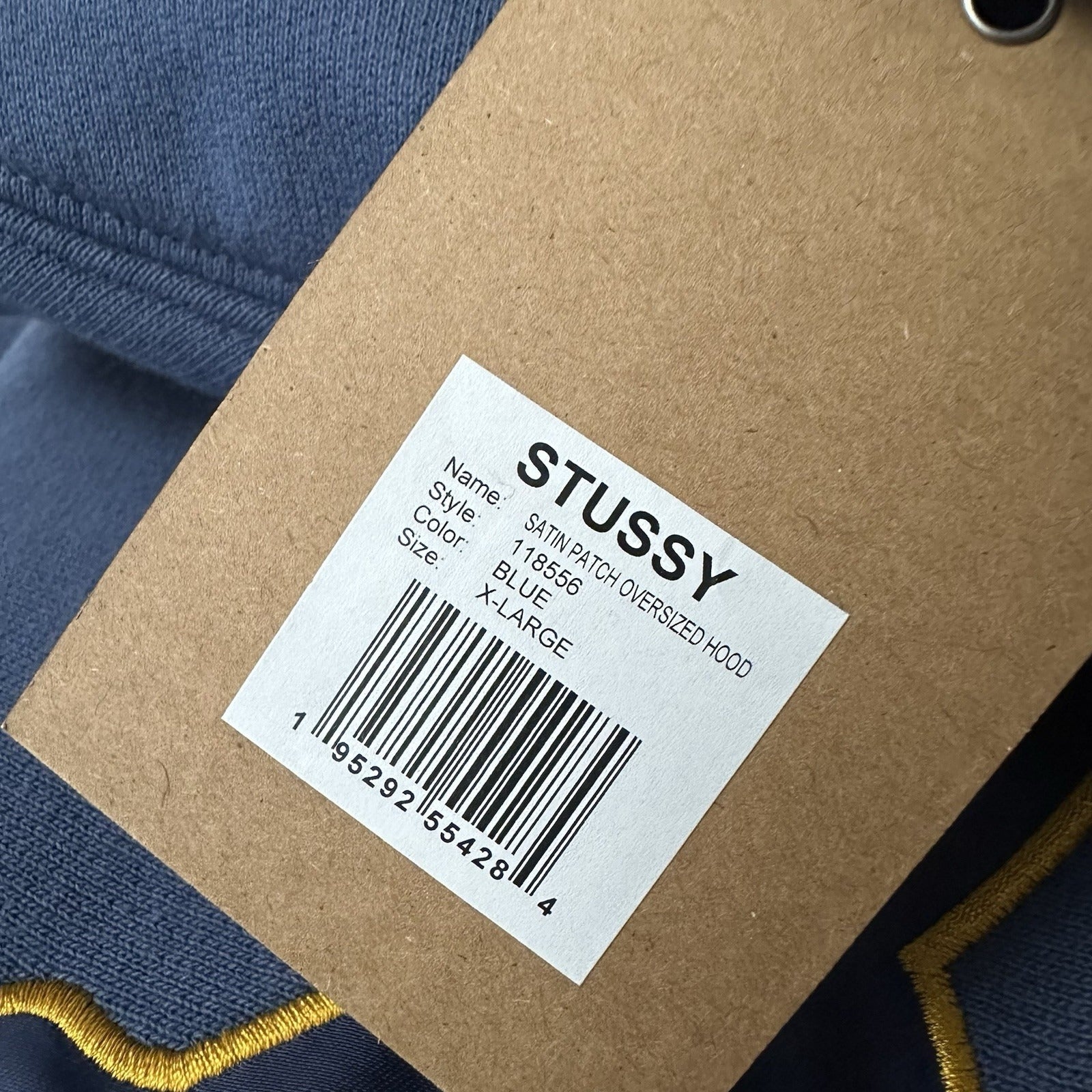 NWT STUSSY SPORT BLUE PULLOVER HEAVYWEIGHT HOODIE SWEATSHIRT SZ XL SATIN PATCH Yesterday's Fits Clothing Fashion Vintage Streetwear Fashion Item