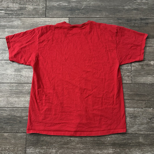 VTG 90s GUESS JEANS USA STAR RED SHORT SLEEVE SPELL OUT GRAPHIC T-SHIRT XL Yesterday's Fits Clothing Fashion Vintage Streetwear Fashion Item
