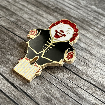 2017 POP LIFE POPAGANDA RON ENGLISH RONALD CLOWN ENAMEL PIN HONG KONG Yesterday's Fits Clothing Fashion Vintage Streetwear Fashion Item