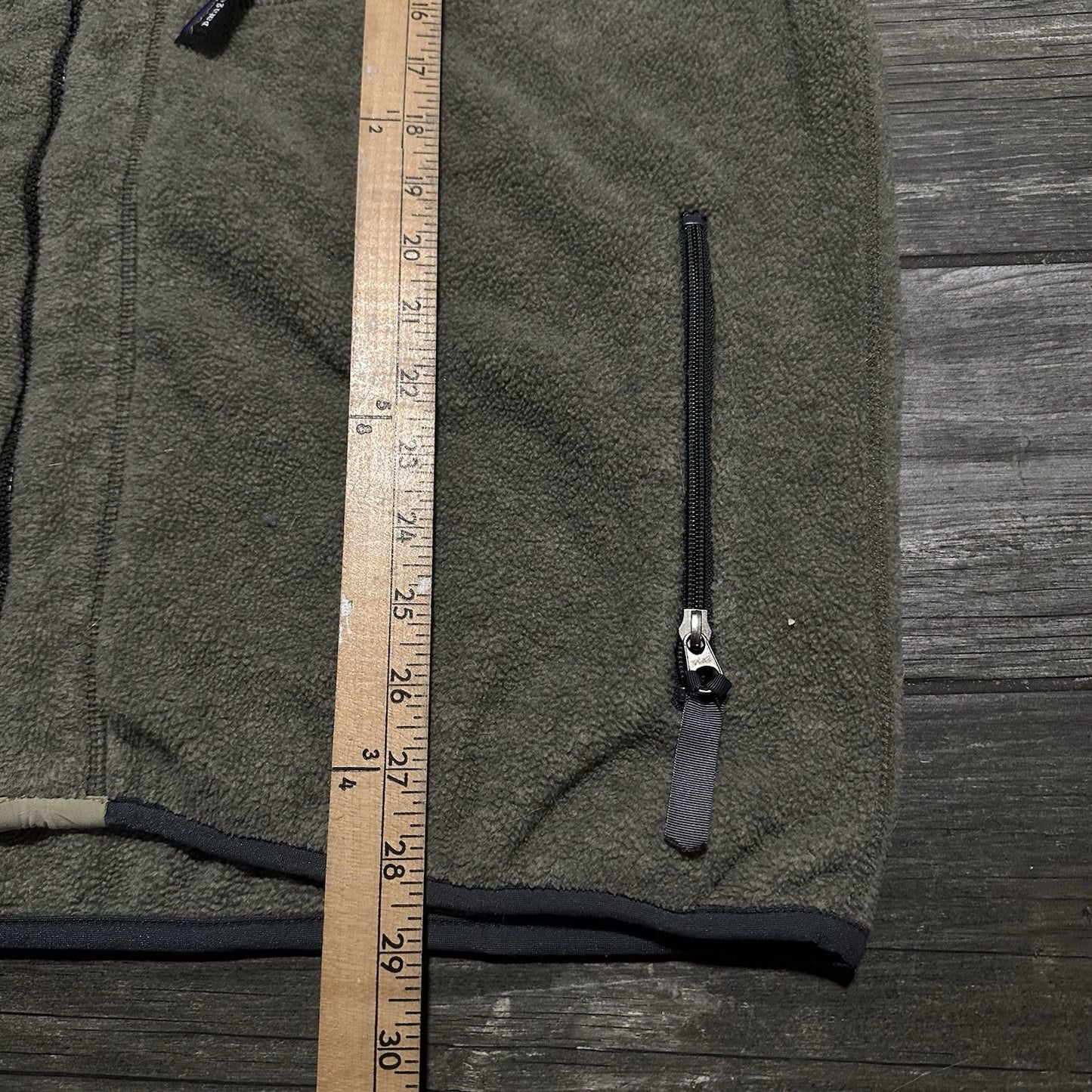 VTG PATAGONIA SYNCHILLA OATMEAL FULL ZIP FLEECE JACKET SZ XL USA MADE MILITARY Patagonia Clothing Fashion Vintage Streetwear Fashion Item