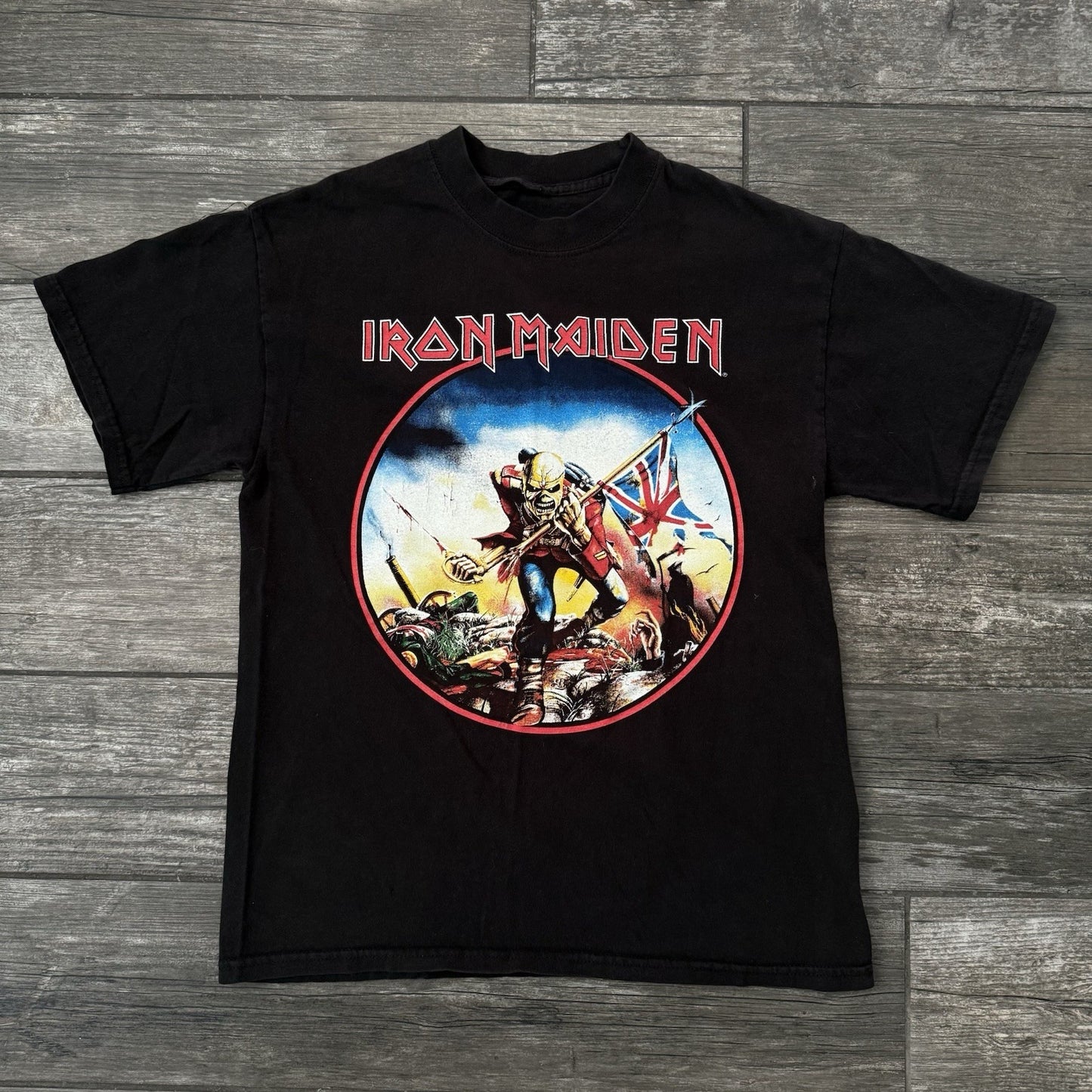 VTG Y2K IRON MAIDEN THE TROOPER BLACK SHORT SLEEVE CONCERT PROMO T-SHIRT SZ S Yesterday's Fits Clothing Fashion Vintage Streetwear Fashion Item