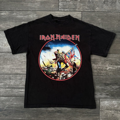 VTG Y2K IRON MAIDEN THE TROOPER BLACK SHORT SLEEVE CONCERT PROMO T-SHIRT SZ S Yesterday's Fits Clothing Fashion Vintage Streetwear Fashion Item