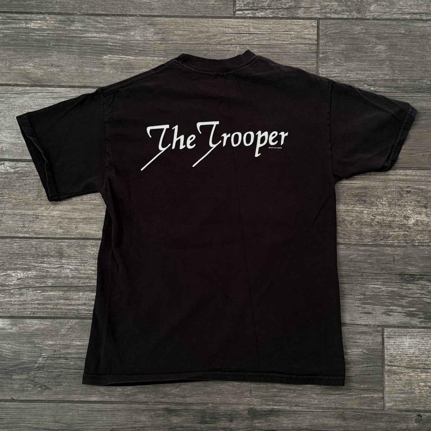 VTG Y2K IRON MAIDEN THE TROOPER BLACK SHORT SLEEVE CONCERT PROMO T-SHIRT SZ S Yesterday's Fits Clothing Fashion Vintage Streetwear Fashion Item