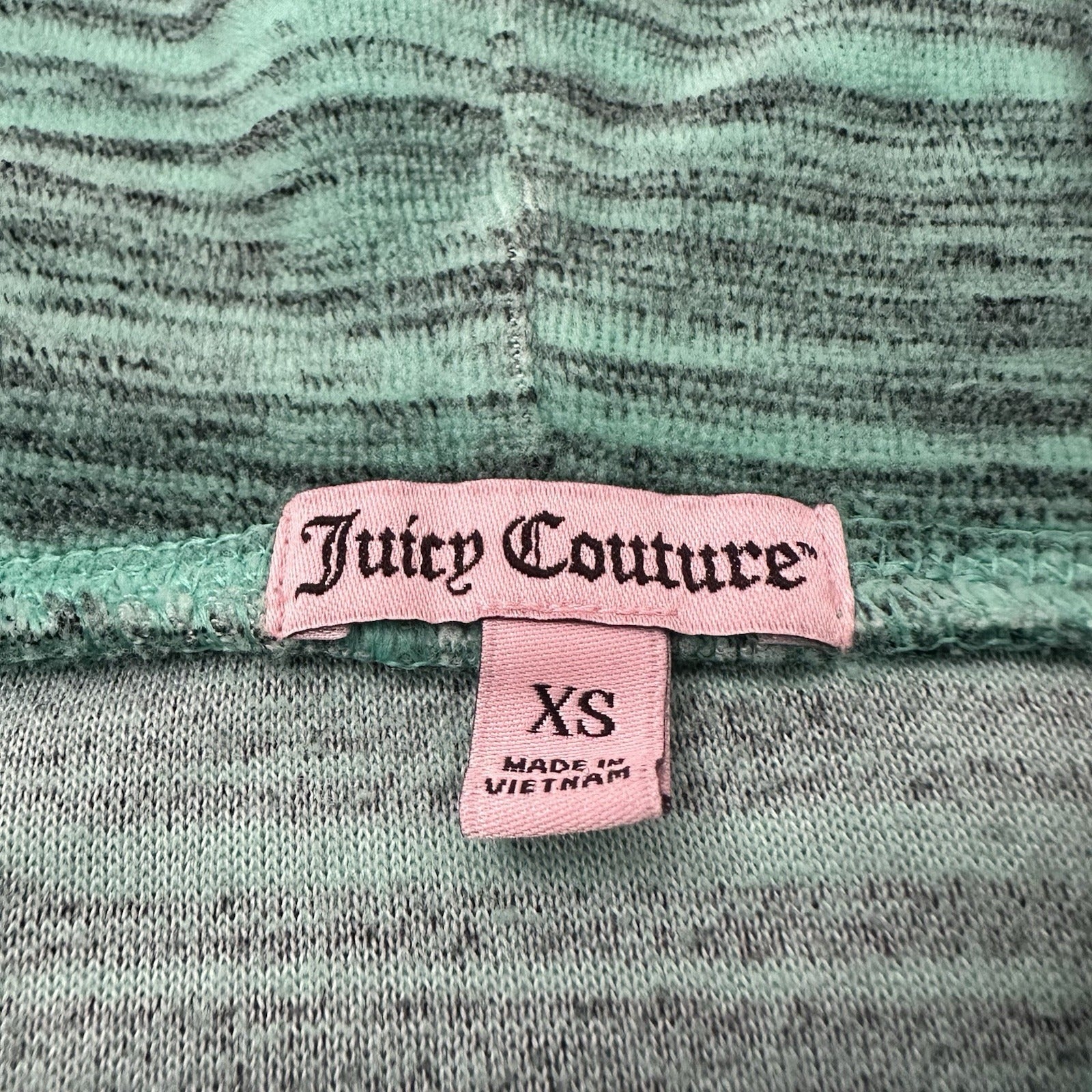 Y2K JUICY COUTURE TEAL STRIPED ZIP UP CROWN HOODIE SWEATSHIRT SZ XS Yesterday's Fits Clothing Fashion Vintage Streetwear Fashion Item