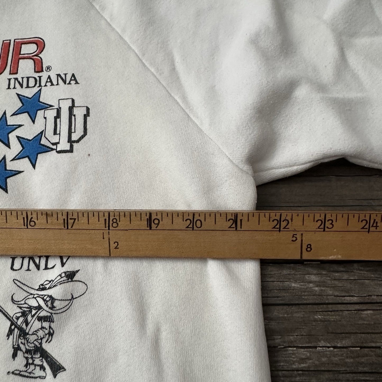 VTG 1987 NCAA FINAL FOUR BASKETBALL WHITE SWEATSHIRT FITS SZ M INDIANA UNLV Yesterday's Fits Clothing Fashion Vintage Streetwear Fashion Item