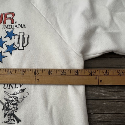 VTG 1987 NCAA FINAL FOUR BASKETBALL WHITE SWEATSHIRT FITS SZ M INDIANA UNLV Yesterday's Fits Clothing Fashion Vintage Streetwear Fashion Item