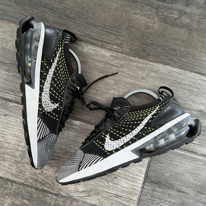 WMNS NIKE AIR MAX FLYKNIT RACER BLACK WHITE VOLT SZ 7.5 DM9073-002 SNEAKERS Yesterday's Fits Clothing Fashion Vintage Streetwear Fashion Item
