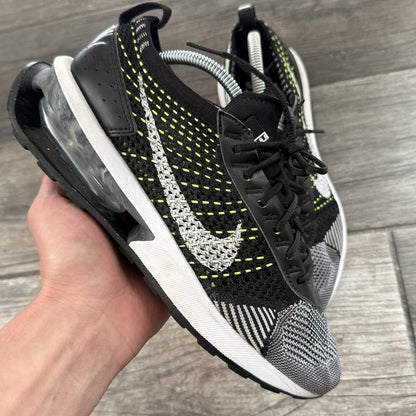 WMNS NIKE AIR MAX FLYKNIT RACER BLACK WHITE VOLT SZ 7.5 DM9073-002 SNEAKERS Yesterday's Fits Clothing Fashion Vintage Streetwear Fashion Item