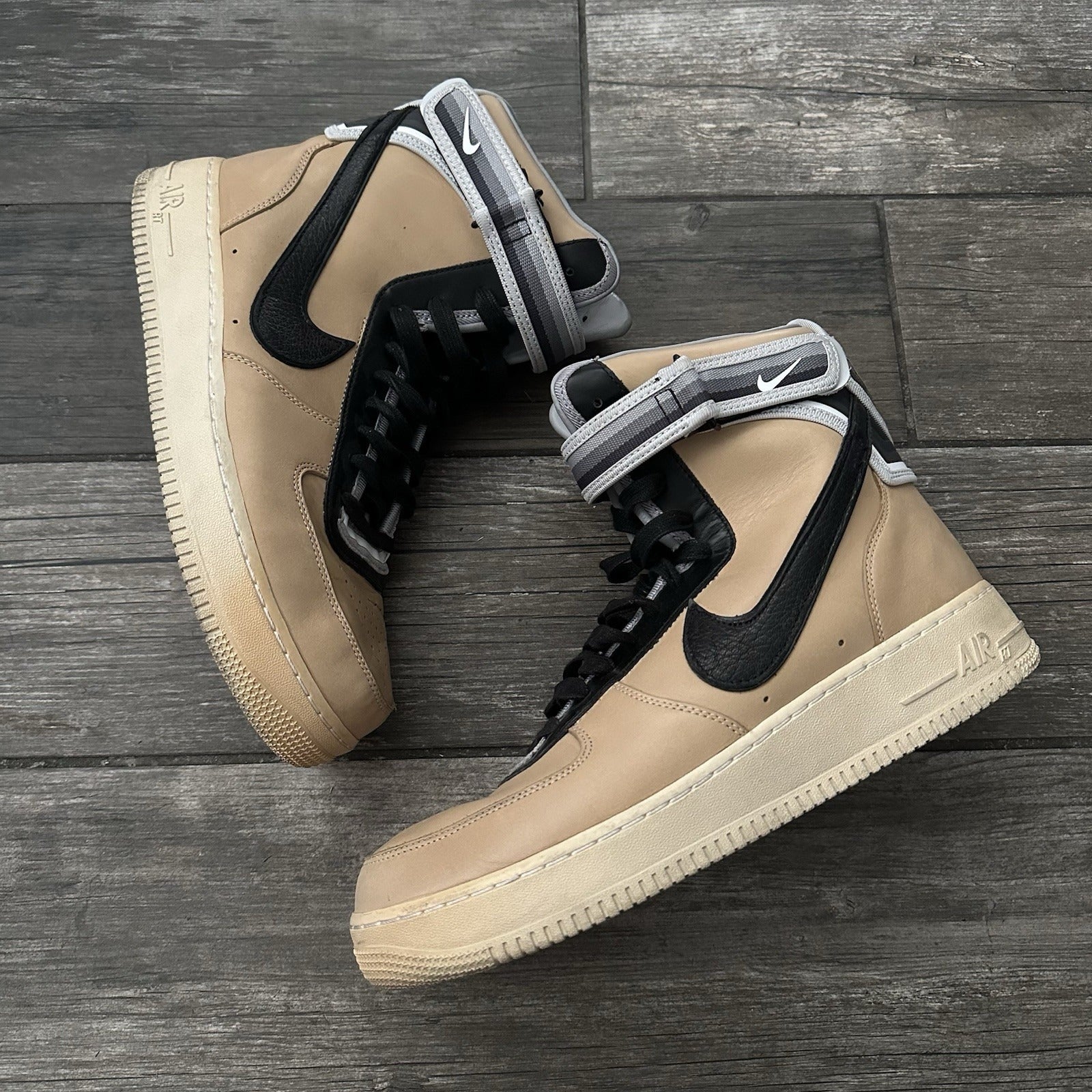 NIKE AIR FORCE 1 HIGH TISCI TAN 669919 200 BROWN ATHLETIC NO BOX SZ 12 SNEAKERS Yesterday's Fits Clothing Fashion Vintage Streetwear Fashion Item