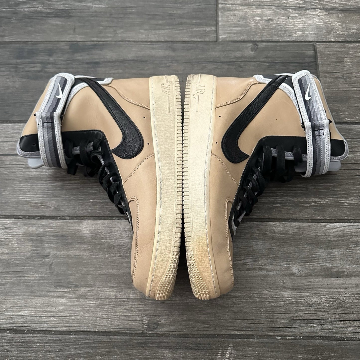 NIKE AIR FORCE 1 HIGH TISCI TAN 669919 200 BROWN ATHLETIC NO BOX SZ 12 SNEAKERS Yesterday's Fits Clothing Fashion Vintage Streetwear Fashion Item