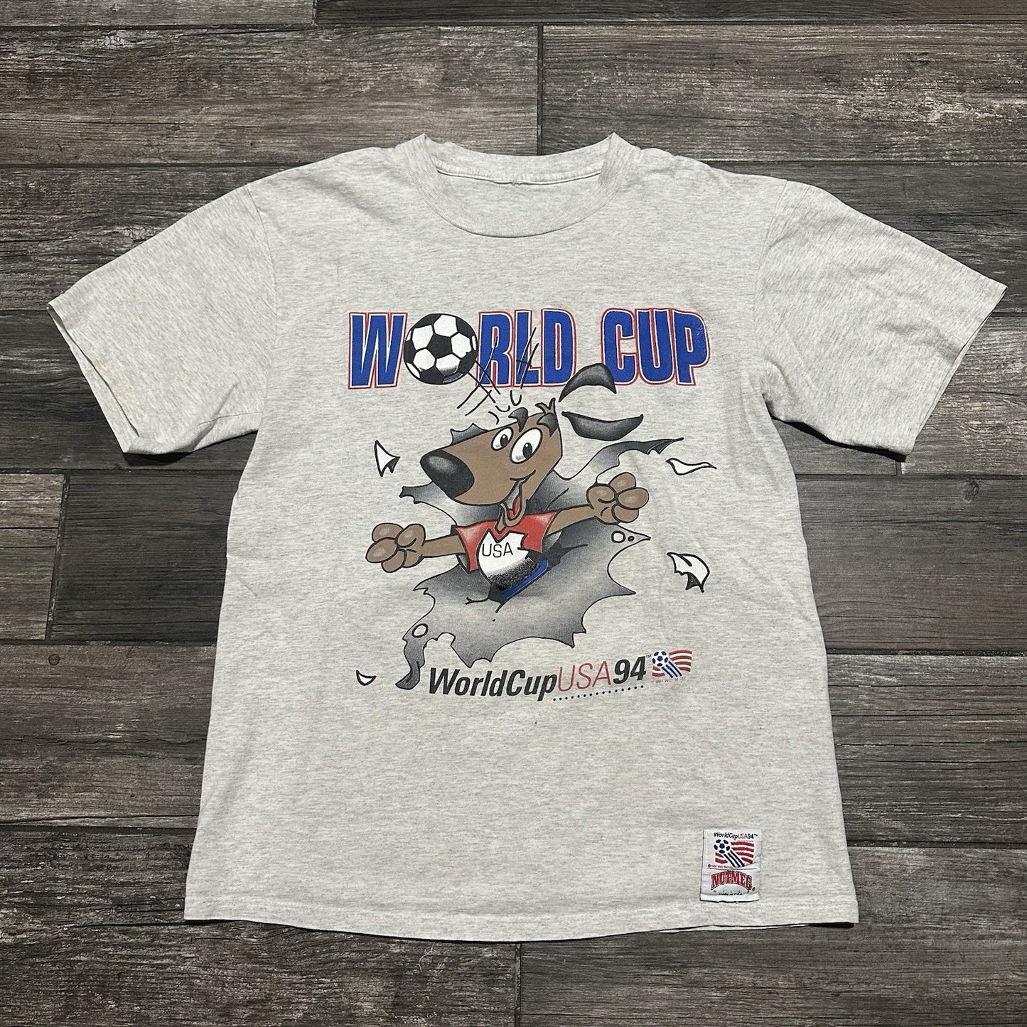 VTG 1994 US SOCCER WORLD CUP BREAKTHROUGH GREY T-SHIRT SZ L NUTMEG TEAM USA Yesterday's Fits Clothing Fashion Vintage Streetwear Fashion Item