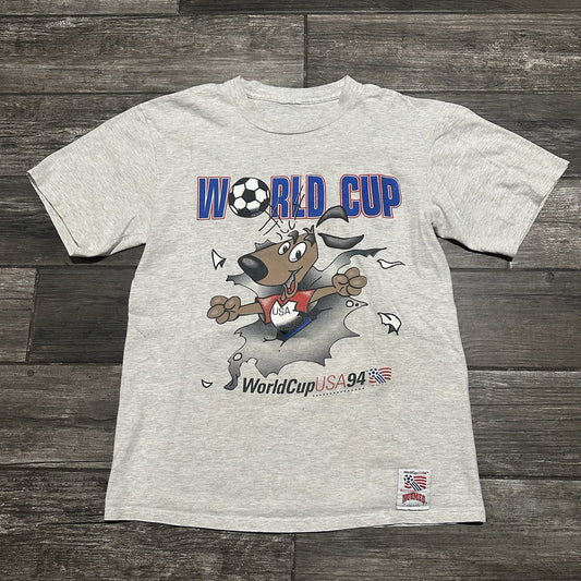 VTG 1994 US SOCCER WORLD CUP BREAKTHROUGH GREY T-SHIRT SZ L NUTMEG TEAM USA Yesterday's Fits Clothing Fashion Vintage Streetwear Fashion Item