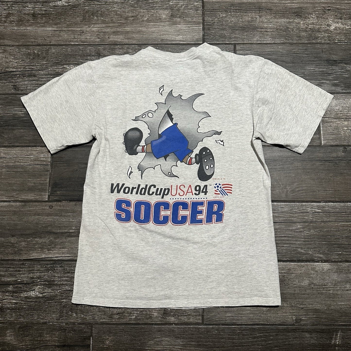 VTG 1994 US SOCCER WORLD CUP BREAKTHROUGH GREY T-SHIRT SZ L NUTMEG TEAM USA Yesterday's Fits Clothing Fashion Vintage Streetwear Fashion Item