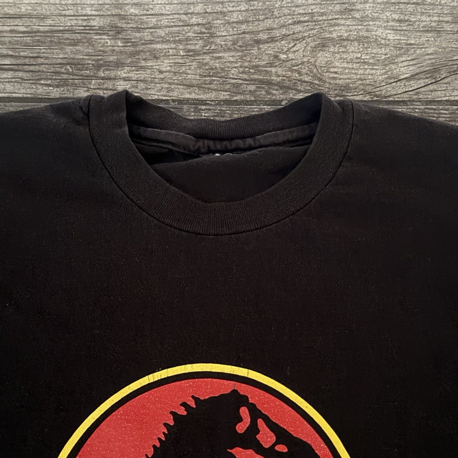 VTG 1992 JURASSIC PARK MOVIE PROMO T-SHIRT TEE BLACK SZ S SMALL SHORT SLEEVE Yesterday's Fits Clothing Fashion Vintage Streetwear Fashion Item