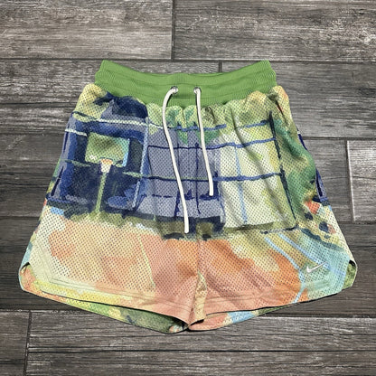 NIKE DRI-FIT 5" AOP ALL OVER PRINT MESH BASKETBALL SHORTS MULTICOLOR SZ S CITY Yesterday's Fits Clothing Fashion Vintage Streetwear Fashion Item