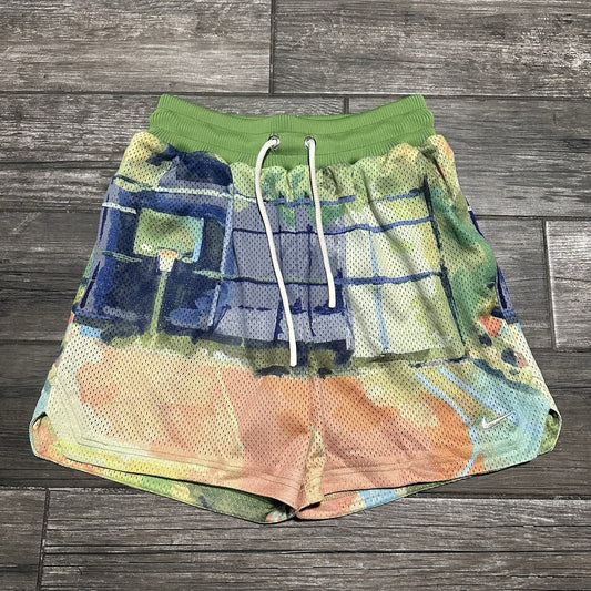 NIKE DRI-FIT 5" AOP ALL OVER PRINT MESH BASKETBALL SHORTS MULTICOLOR SZ S CITY Yesterday's Fits Clothing Fashion Vintage Streetwear Fashion Item
