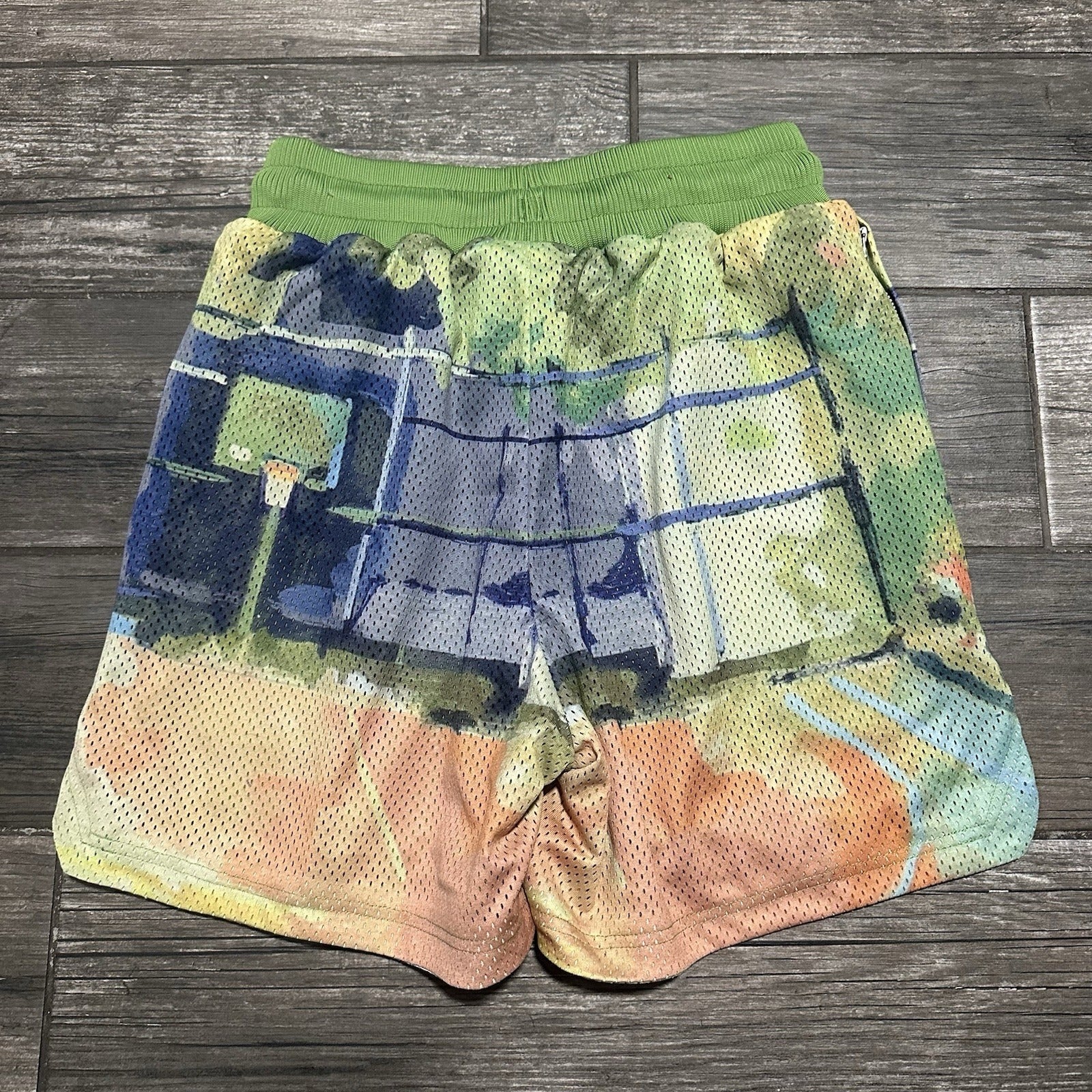 NIKE DRI-FIT 5" AOP ALL OVER PRINT MESH BASKETBALL SHORTS MULTICOLOR SZ S CITY Yesterday's Fits Clothing Fashion Vintage Streetwear Fashion Item