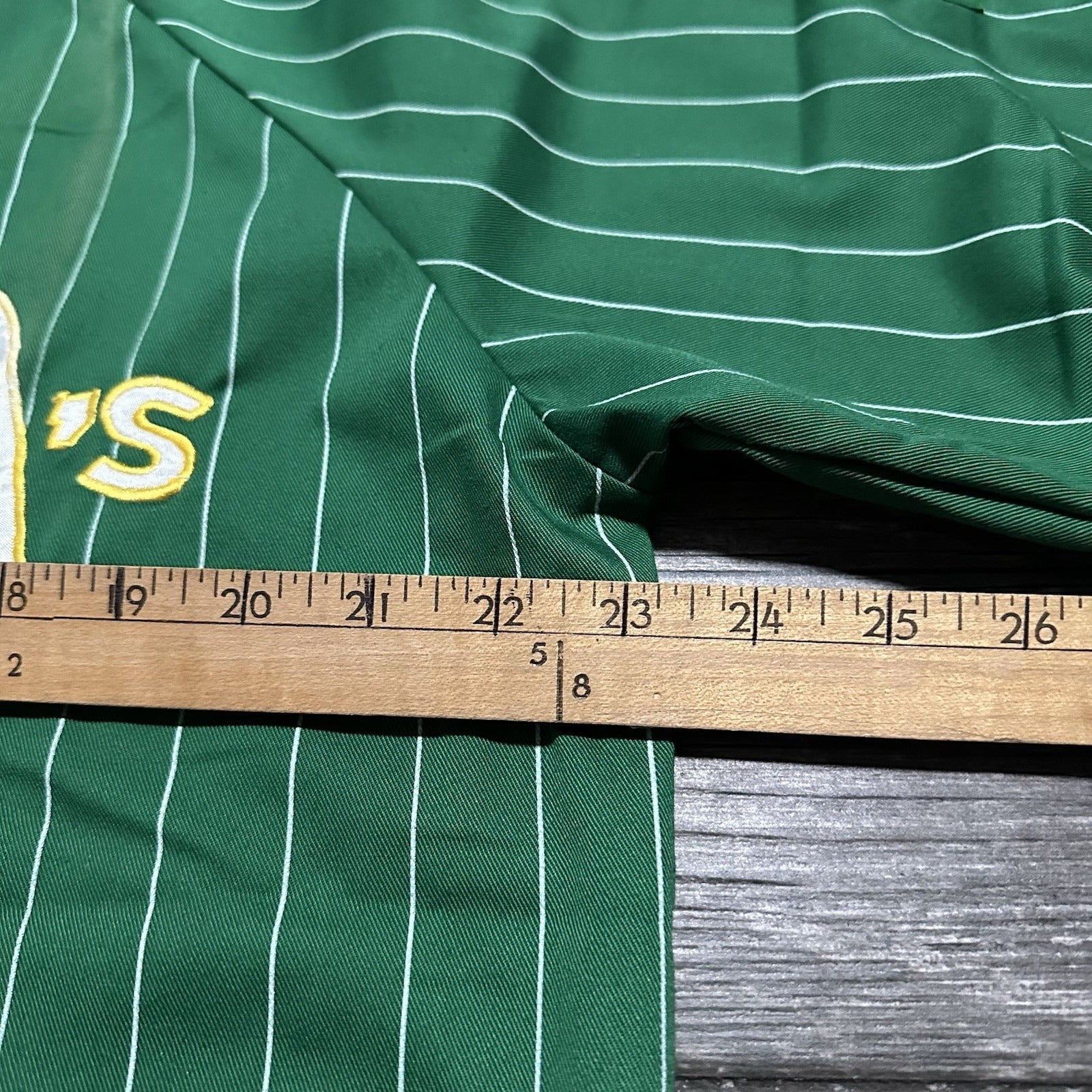 VTG 80s STARTER OALAND ATHLETICS A'S GREEN PINSTRIPE BASEBALL JERSEY SZ XL Yesterday's Fits Clothing Fashion Vintage Streetwear Fashion Item