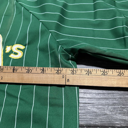 VTG 80s STARTER OALAND ATHLETICS A'S GREEN PINSTRIPE BASEBALL JERSEY SZ XL Yesterday's Fits Clothing Fashion Vintage Streetwear Fashion Item