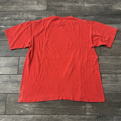 VTG COUGAR NATIONAL WILDLIFE FEDERATION 2XL FADED DISTRESSED T-SHIRT TEE RED Yesterday's Fits Clothing Fashion Vintage Streetwear Fashion Item
