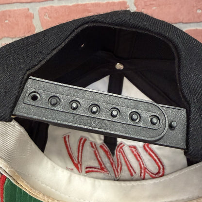 VTG SPORTS SPECIALTIES UNLV RUNNIN REBELS SCRIPT SNAPBACK RED BLACK DOME ADJUST Yesterday's Fits Clothing Fashion Vintage Streetwear Fashion Item