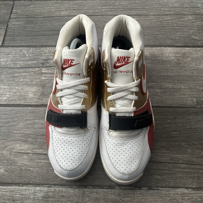 NIKE AIR TRAINER 1 MID PRM BRICK LAYER 607081-101 SZ 9 SNEAKERS RED WHITE NO BOX Yesterday's Fits Clothing Fashion Vintage Streetwear Fashion Item