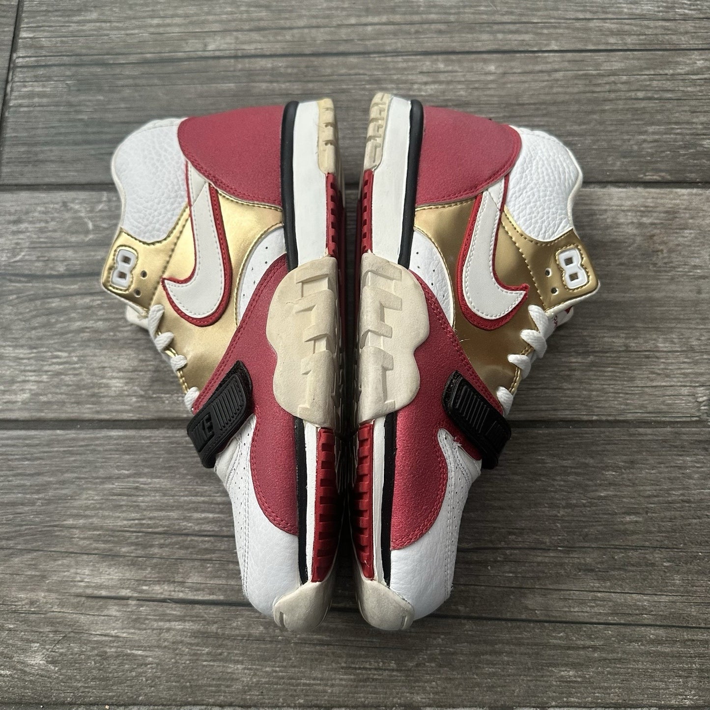 NIKE AIR TRAINER 1 MID PRM BRICK LAYER 607081-101 SZ 9 SNEAKERS RED WHITE NO BOX Yesterday's Fits Clothing Fashion Vintage Streetwear Fashion Item