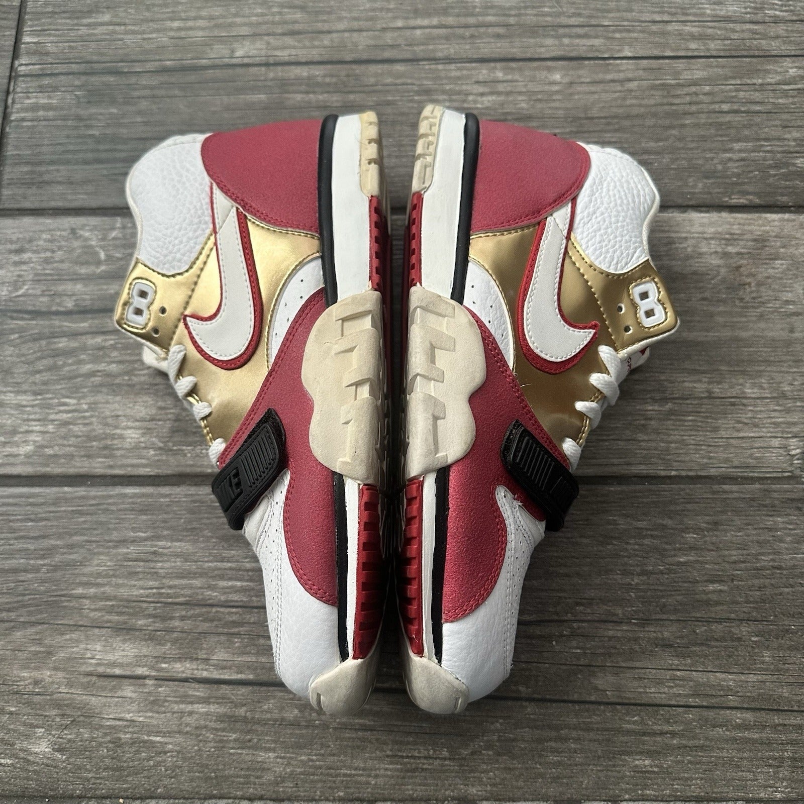 NIKE AIR TRAINER 1 MID PRM BRICK LAYER 607081-101 SZ 9 SNEAKERS RED WHITE NO BOX Yesterday's Fits Clothing Fashion Vintage Streetwear Fashion Item