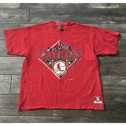 VTG 90s NUTMEG ST LOUIS CARDINALS BASEBALL MLB RED FADED TEE T-SHIRT SZ XL Yesterday's Fits Clothing Fashion Vintage Streetwear Fashion Item