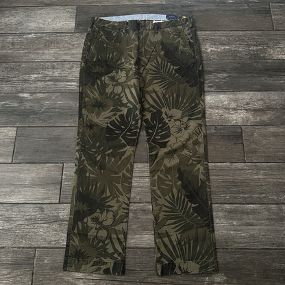 POLO RALPH LAUREN AOP ALL OVER PRINT LEAF CAMO BROWN GREEN CHINO PANTS SZ 36X32 Yesterday's Fits Clothing Fashion Vintage Streetwear Fashion Item