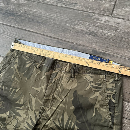POLO RALPH LAUREN AOP ALL OVER PRINT LEAF CAMO BROWN GREEN CHINO PANTS SZ 36X32 Yesterday's Fits Clothing Fashion Vintage Streetwear Fashion Item