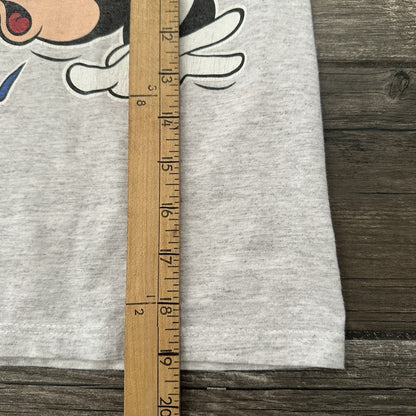 VTG DISNEY MICKEY MOUSE GREY GRAPHIC T-SHIRT USA MADE DISNEYLAND YOUTH M 10-12 Yesterday's Fits Clothing Fashion Vintage Streetwear Fashion Item