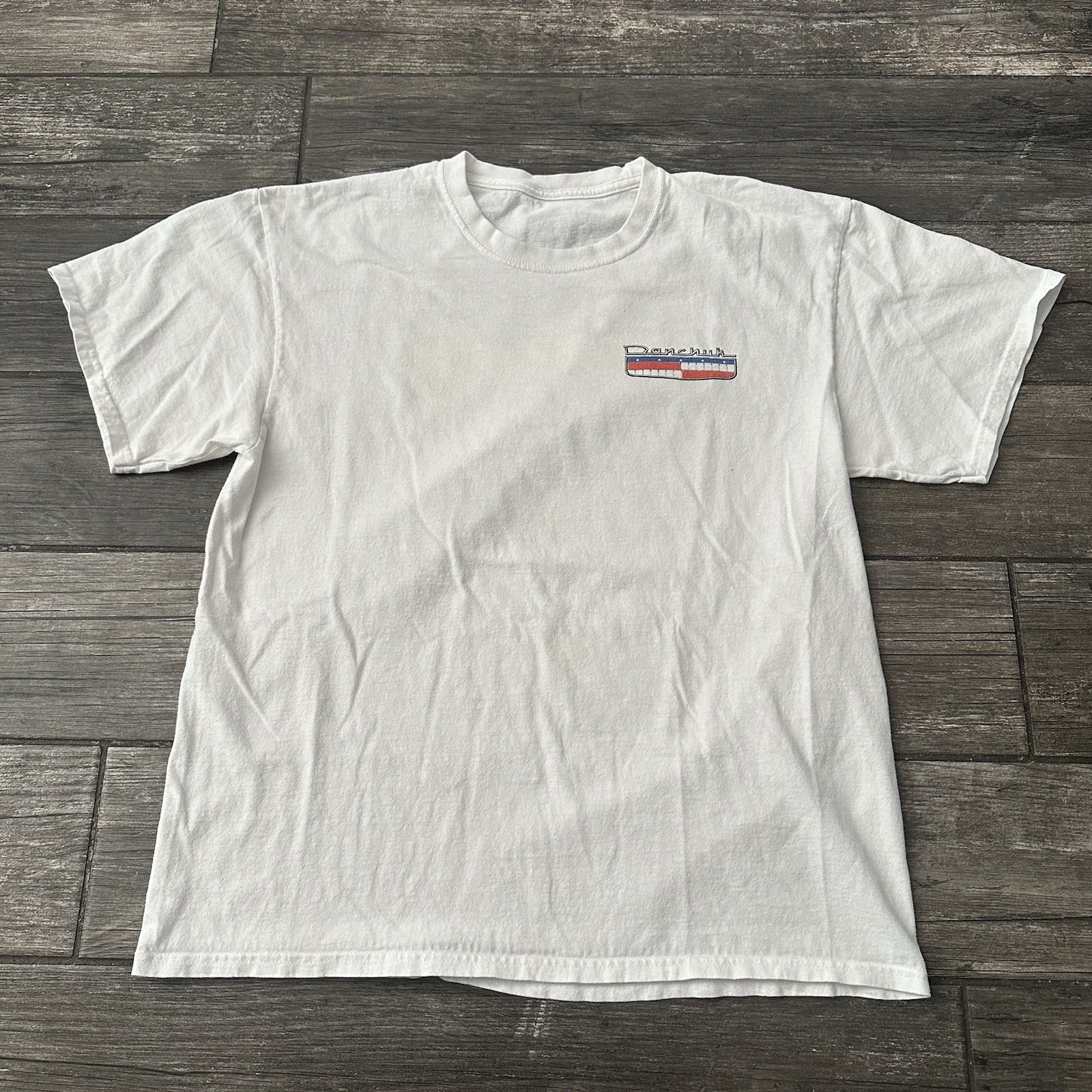 Y2K DANCHUK 1955 CHEVY CHEVROLET BEL AIR SEE YA WHITE TEE T-SHIRT SZ L CAR CLUB Yesterday's Fits Clothing Fashion Vintage Streetwear Fashion Item