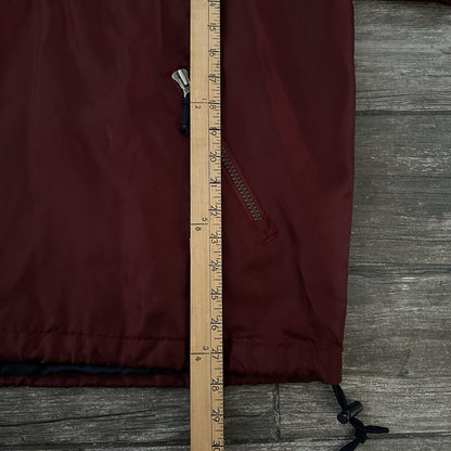 VTG ABERCROMBIE & FITCH ANORAK MAROON SHERPA HOOD JACKET SZ S OVERSIZED 1/4 ZIP Yesterday's Fits Clothing Fashion Vintage Streetwear Fashion Item