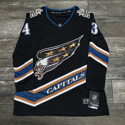 NWT FANATICS WASHINGTON CAPITALS BLACK HOCKEY JERSEY TOM WILSON SZ L NEW Yesterday's Fits Clothing Fashion Vintage Streetwear Fashion Item