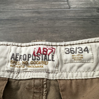 VTG Y2K AEROPOSTALE AERO CARGO BAGGY BROWN PANTS MEASURES 36x32 PARATROOPER Yesterday's Fits Clothing Fashion Vintage Streetwear Fashion Item