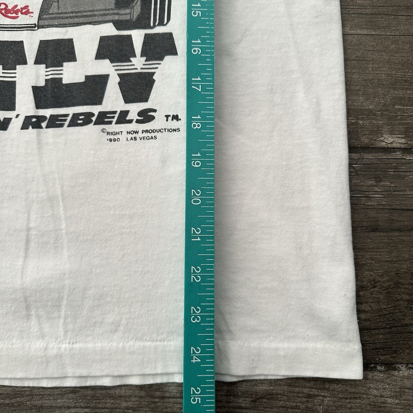 VTG 1990-91 UNLV RUNNIN REBELS WHITE COLLEGE T-SHIRT NATIONAL CHAMPS FITS SZ M Yesterday's Fits Clothing Fashion Vintage Streetwear Fashion Item