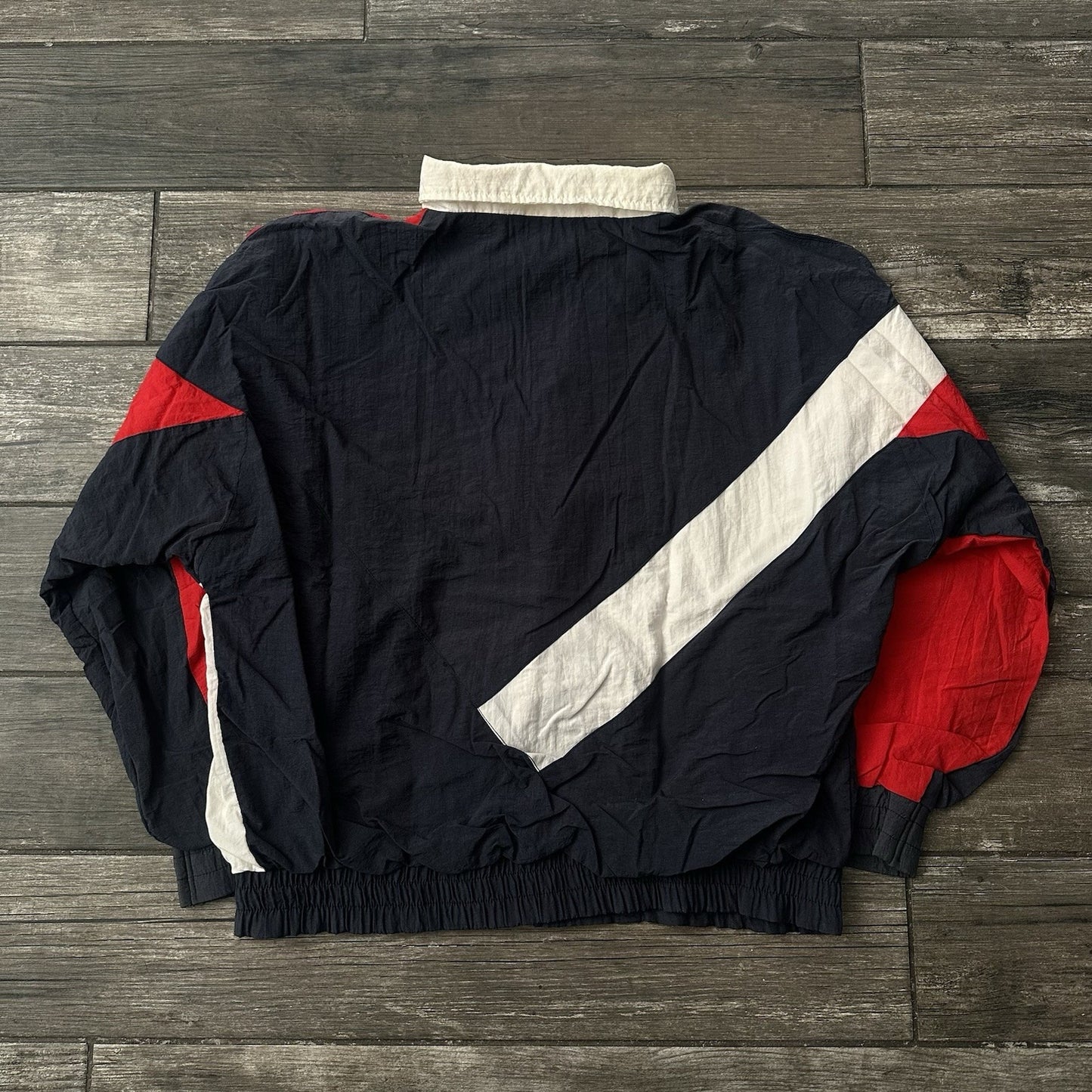 VTG 80s GIVENCHY ACTIVES PORTS RED WHITE BLUE WINDBREAKER TRACK JACKET ZIP XL Yesterday's Fits Clothing Fashion Vintage Streetwear Fashion Item