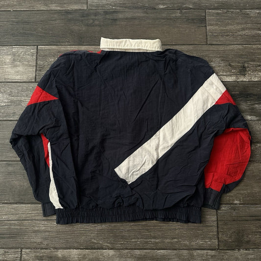 VTG 80s GIVENCHY ACTIVES PORTS RED WHITE BLUE WINDBREAKER TRACK JACKET ZIP XL Yesterday's Fits Clothing Fashion Vintage Streetwear Fashion Item