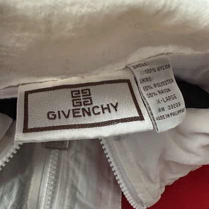 VTG 80s GIVENCHY ACTIVES PORTS RED WHITE BLUE WINDBREAKER TRACK JACKET ZIP XL Yesterday's Fits Clothing Fashion Vintage Streetwear Fashion Item
