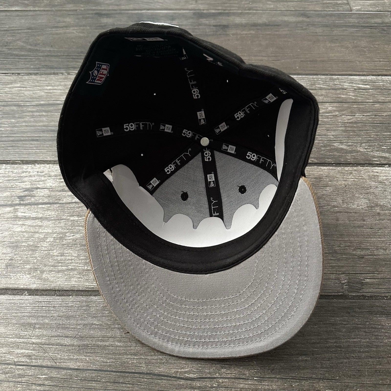 NEW ERA LAS VEGAS RAIDERS FITTED 7 5/8 FOOTBALL BLACK TAN HORSE COWBOY HAT PIN Yesterday's Fits Clothing Fashion Vintage Streetwear Fashion Item