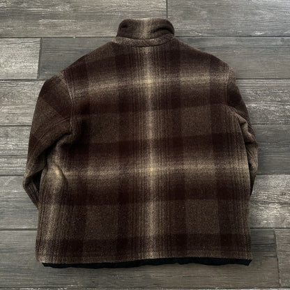 VTG POLO SPORT SPORTSMAN RALPH LAUREN PLAID WOOL BROWN COAT JACKET SHADOW SZ L Yesterday's Fits Clothing Fashion Vintage Streetwear Fashion Item