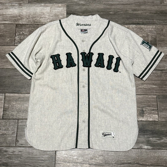 VTG COLOSSEUM HAWAII RAINBOWS WOOL BLEND HEATHER BASEBALL #1 JERSEY SZ XL Yesterday's Fits Clothing Fashion Vintage Streetwear Fashion Item