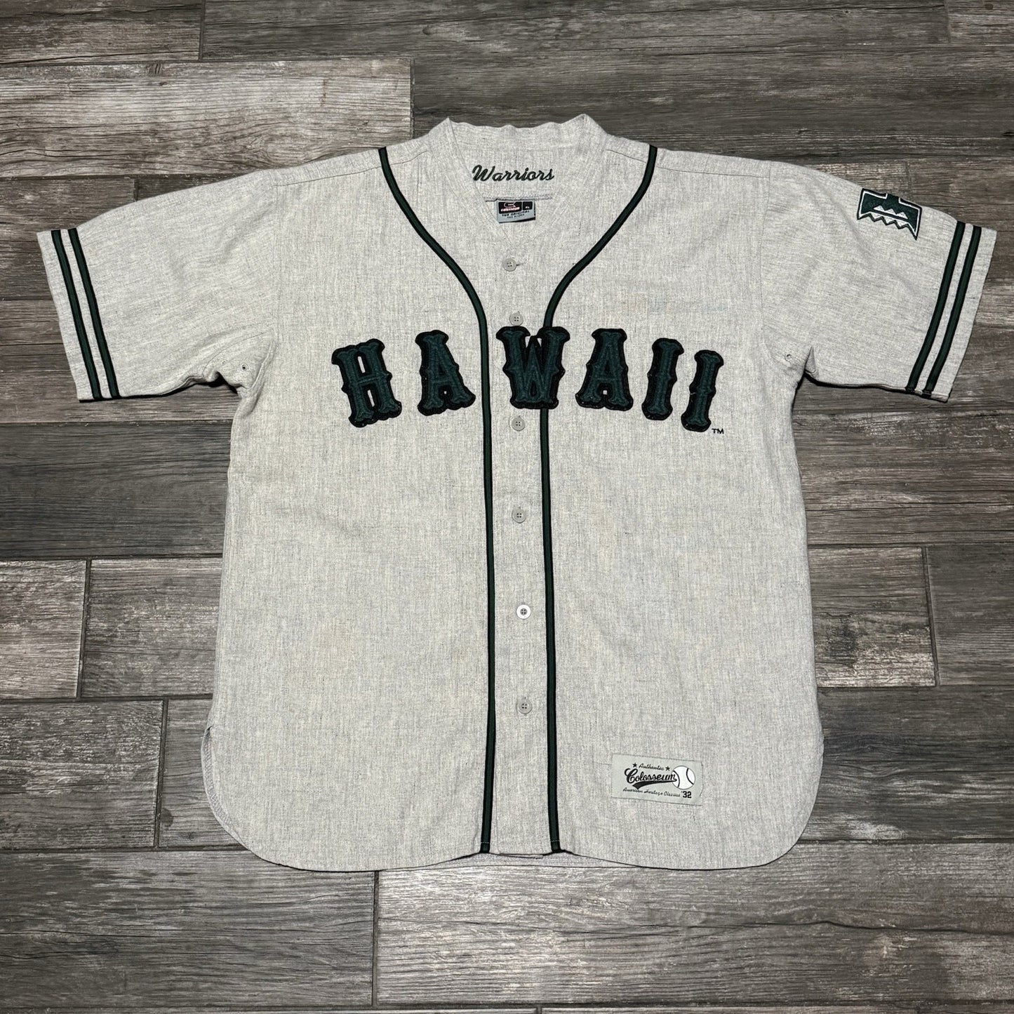 VTG COLOSSEUM HAWAII RAINBOWS WOOL BLEND HEATHER BASEBALL #1 JERSEY SZ XL Yesterday's Fits Clothing Fashion Vintage Streetwear Fashion Item