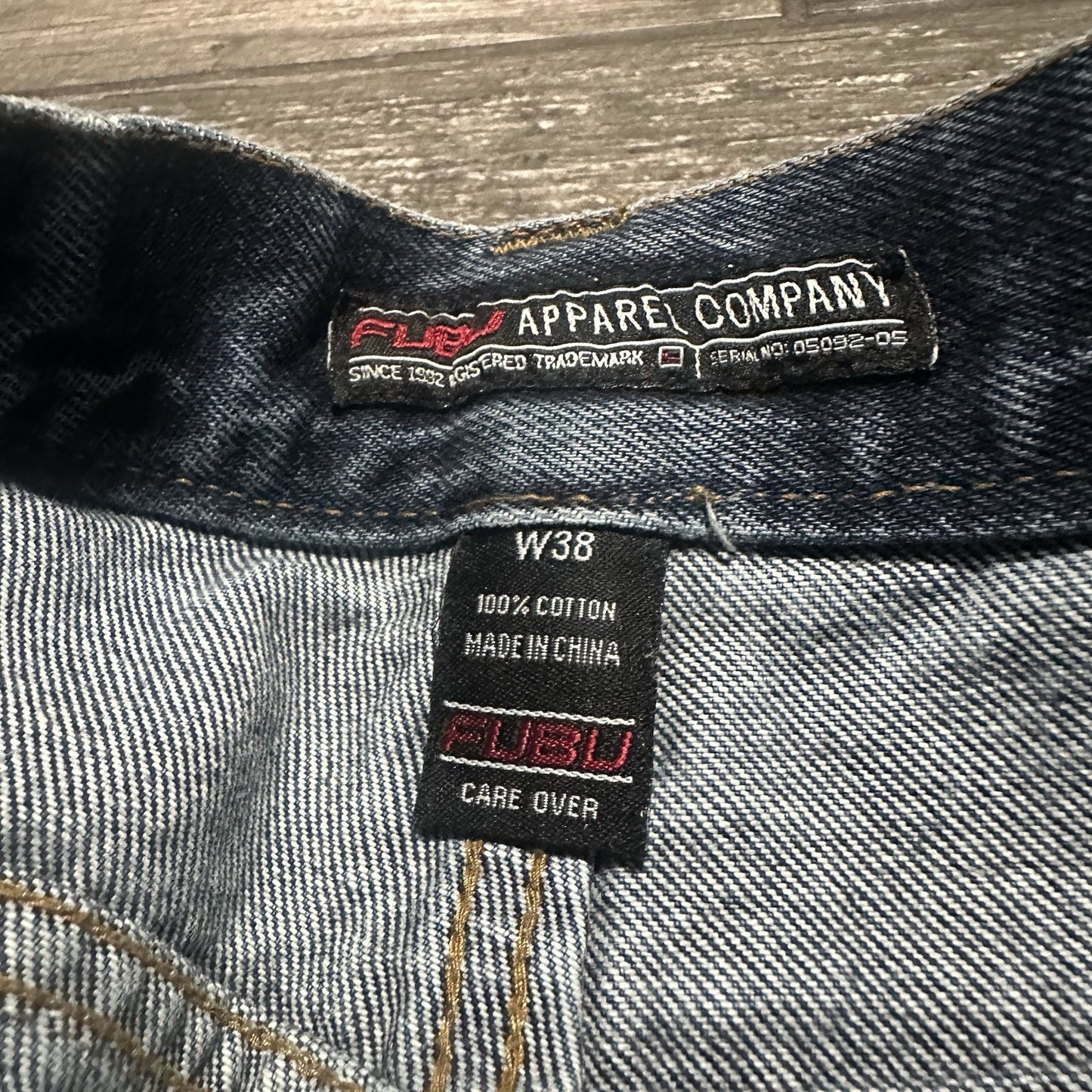 VTG Y2K FUBU COLLECTION BLUE DENIM BAGGY JEAN SHORTS JORTS WIDE LEG SZ 38 Yesterday's Fits Clothing Fashion Vintage Streetwear Fashion Item
