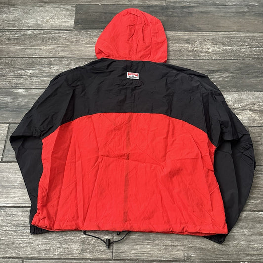NWT VTG MARLBORO FULL ZIP WINDBREAKER JACKET RED BLACK PROMO HOODED SZ L NEW Yesterday's Fits Clothing Fashion Vintage Streetwear Fashion Item